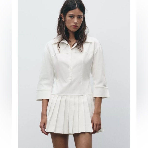 Spring 🌺 NWT ZARA blogger fav SHIRT DRESS M 
🚨 My prices are firm, no discount - Picture 12 of 14